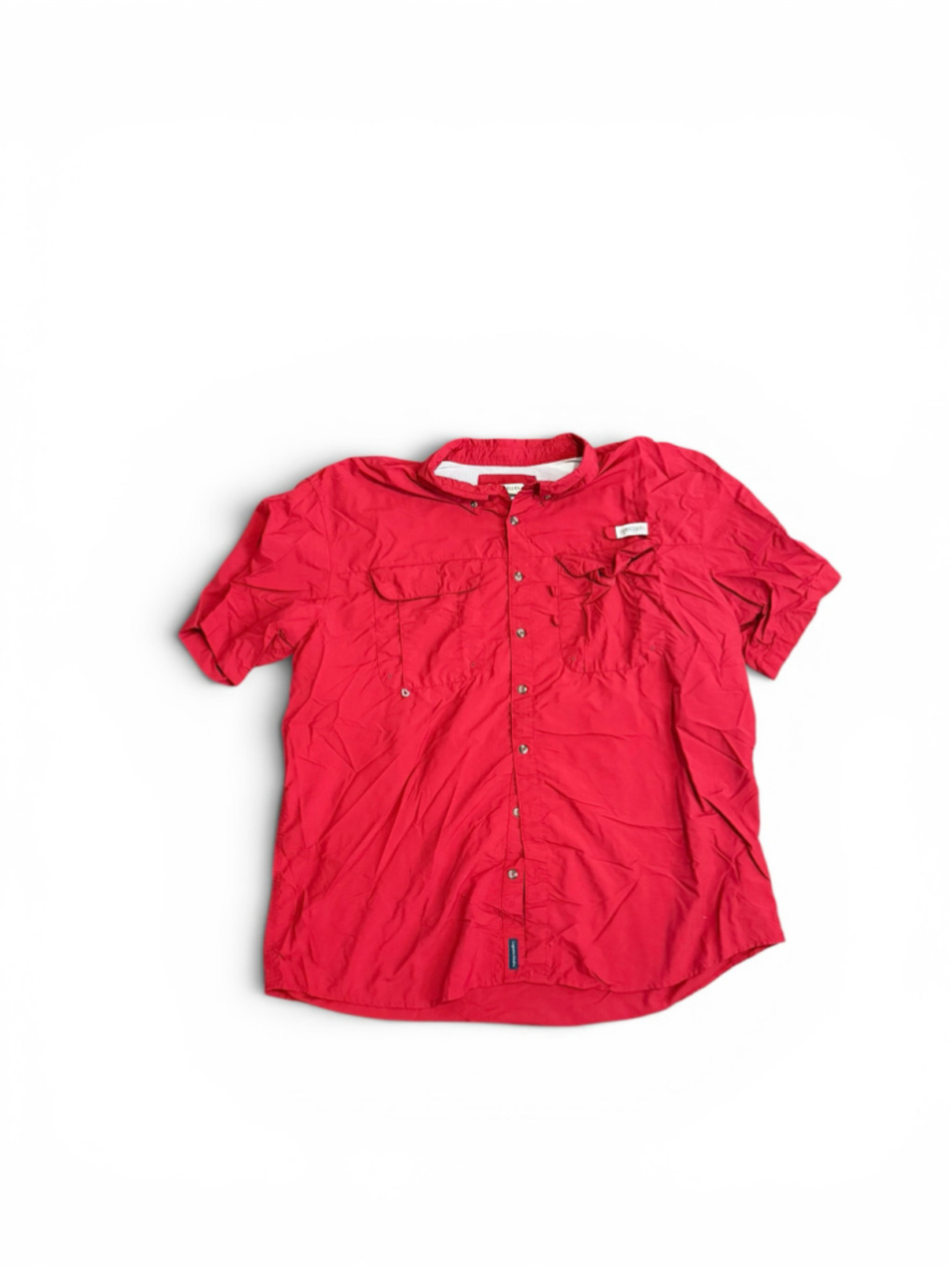 Magellan Outdoors Mens Fish Gear Shirt Sz 2XL Red Short Sleeve Vented Fishing - Picture 2 of 6